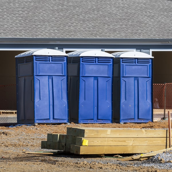 how often are the portable restrooms cleaned and serviced during a rental period in Marble Pennsylvania